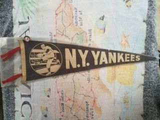 Vintage York Yankees Baseball Pennant 40 