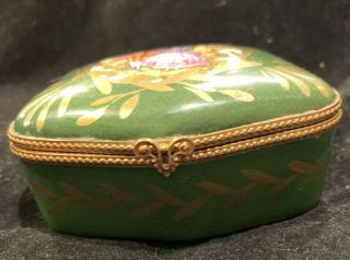 Antique Sevres French Porcelain HandPainted Gold Ormolu Trinket Jewelry Box 2