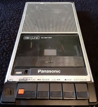 Vintage Panasonic Cassette Tape Recorder Slim Line Rq - 2739,