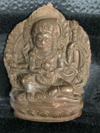 Mahakala Amulet 3.  5 " Figure Vtg Or Antique Copper Bronze Metal Tibet Nepal