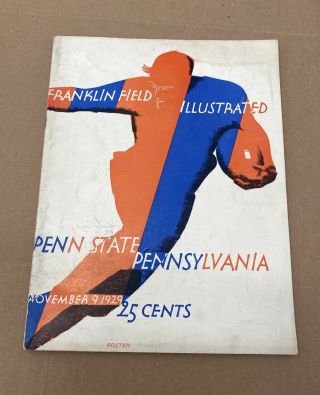 1929 Football Program Penn State Vs University Of Pennsylvania