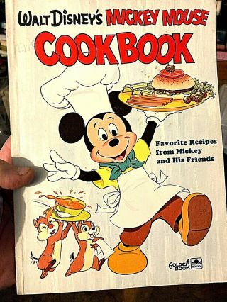 Walt Disney’s Mickey Mouse Cookbook.  Vintage.  A Golden Book.  Softcover.