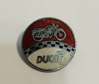 Vtg Ducati Motorcycle Hat Pin