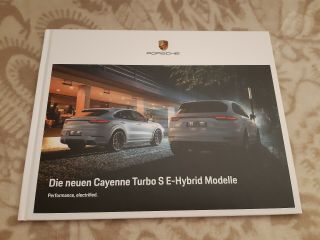2020 Porsche Cayenne Turbo S E - Hybrid Hardcover Brochure Prospekt German 680 Ps
