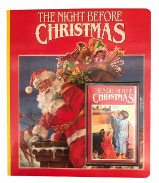 The Night Before Christmas Board Story Book Cassette Tape Ideals Vintage 1986