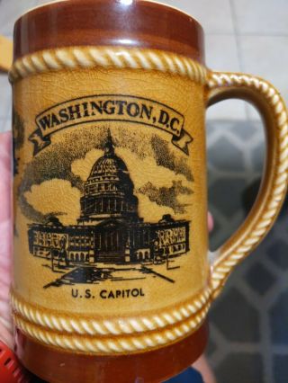 Vintage Washington Dc U.  S.  Capitol White House Beer Stein Mug Made In Japan