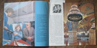 Soviet Advertising Booklet Air Plane Aeroflot Craft Ways Lines Art Ty Tu 154 Old 2