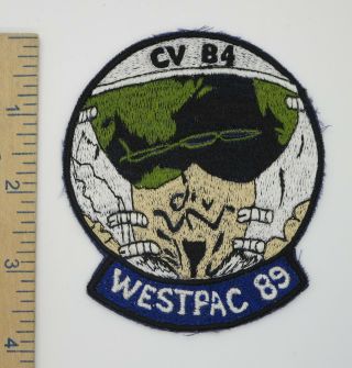 Us Navy Uss Constellation Cv - 64 Carrier Patch 1989 Westpac Vintage Asian Made