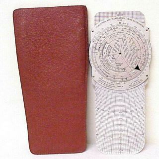 Vintage Computer Air Navigation Dead Reckoning Type Mb - 4 Tool W/ Case True Index