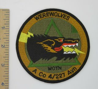 Us Army 4 - 227 Aviation A Co.  Werewolves Patch Vintage