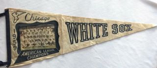 1959 Chicago White Sox American League Champions Team Picture Pennant