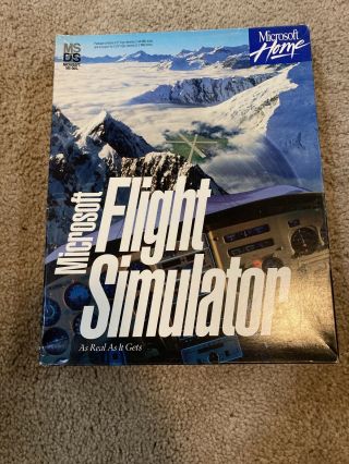 Microsoft Flight Simulator (windows Pc,  1993) Ms Vintage Plane Flying Sim