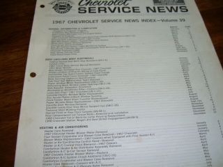 1967 Chevrolet Service News - Full Year - 11 Issues,  Includes 1968 Models Intro