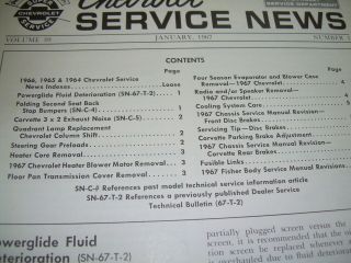 1967 CHEVROLET SERVICE NEWS - Full Year - 11 Issues,  includes 1968 models intro 2