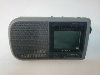 Sony Fdl - 370 Color Watchman Lcd Portable Tv Vintage