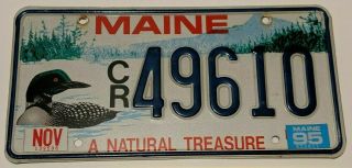 Loon Maine A National Treasure Cr 49610 License Plate