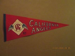 Mlb California Angels Vintage Circa 1969 Red Team Logo Baseball Pennant
