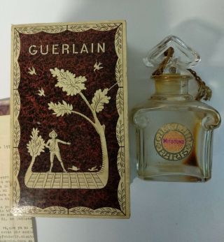 Antique Guerlain Mitsouko Baccarat Crystal Bottle Perfume Paris