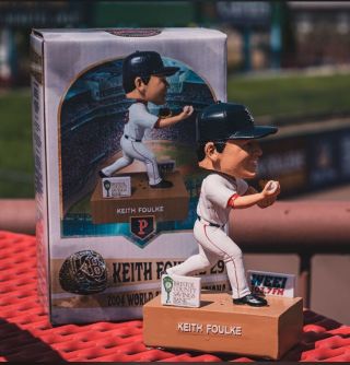 2020 Keith Foulke Talking 2004 Bobblehead From Pawtucket Red Sox