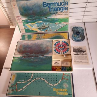 Vintage Bermuda Triangle Board Game 1975 By Milton Bradley