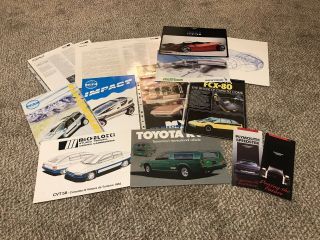 Vintage Concept Car Brochures Press Kit 80s 90s Bertone Italdesign Ford Chrysler