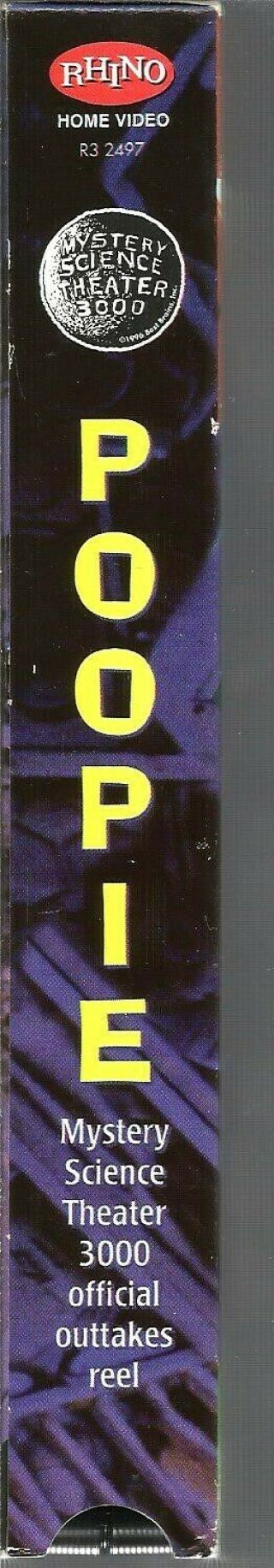 Poopie Mystery Science Theater 3000 Official Outtakes Reel VHS 1998 Comedy VTG 3