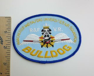 British Royal Air Force Raf V.  R.  Bulldog Aircraft Patch (yellow Letters) Vintage