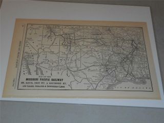 Map Of The Missouri Pacific Railway St.  Louis,  Iron Mt From 1908