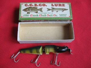 Vintage Creek Chub Jointed Pikie 2601 Perch Finish Fishing Lure -