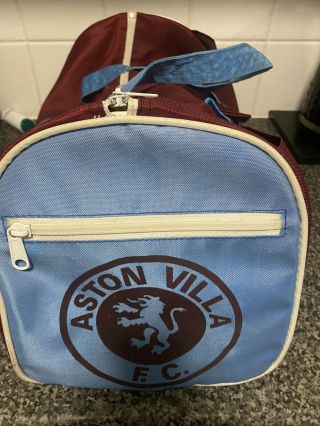 1970’s Vintage Aston Villa Football Club Holdall Bag Made By Coffer Sports