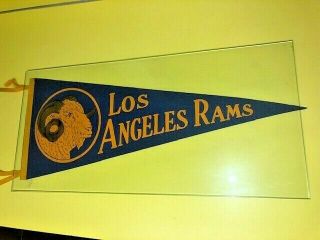 Vintage Los Angeles Rams Football Pennant Early