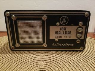Vintage Hallicrafters Morse Code Oscillator Model Ha - 18