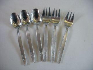 Vtg Stainless Jal Japan Airlines Food Service Silverware Flatware 6 Pc Set