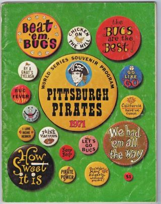 Vintage 1971 Orioles Vs Pittsburgh Pirates World Series Program Scored