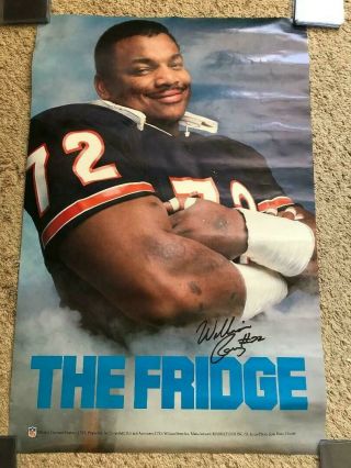 Chicago Bears William Perry The Fridge 1980s Poster Great Looking Htf Item