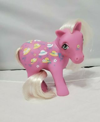 1983 Vtg G1 Hasbro My Little Pony Bonnie Bonnets Twice As Fancy Ponies Hats Pink