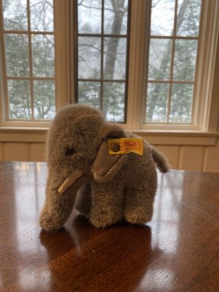 Vintage Steiff Jumbo Elephant 1450/12 Button Tag Austria