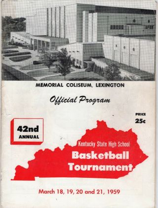 Vintage 1959 Kentucky Sweet Sixteen 16 High School Basketball Program Vg Look