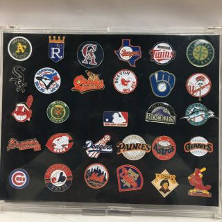 Mlb Collectors 29 Pin Set Major League Baseball Box Limited Edition 1980s