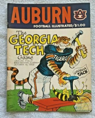 1968 Auburn Vs Georgia Tech Football Program - Phil Neel