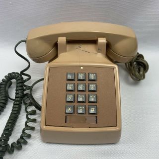 Vintage Western Electric Bell System Beige 2500dm Push Button Desk Telephone ‘83