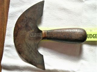 Antique Leather Cutter/Saddlers Tool W.  Rose West Phila.  Wood Handle Brass Neck 2
