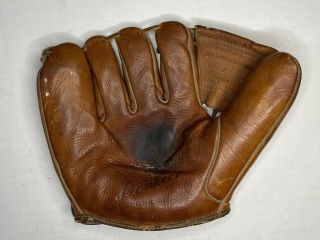 Vtg Denkert Right Hand Leather Baseball Glove G54 Henry Hank Thompson 1950’s