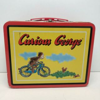 Vintage Curious George Metal Lunch Box T6
