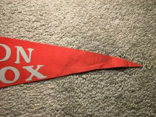 Vintage 1950’s Boston Red Sox Baseball Pennant Full Size with Tassels 2