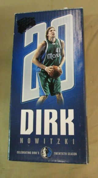Nib Dirk Nowitzki Dallas Mavericks 20th Season Bobblehead - 50 - 40 - 90 Season