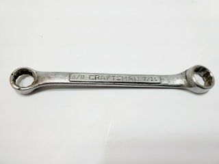 Vintage Craftsman Usa Double Box End Stubby Wrench 3/8 " X 7/16 " V Series