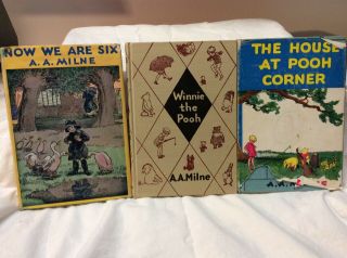 3 Vintage A.  A.  Milne,  Winnie The Pooh Books