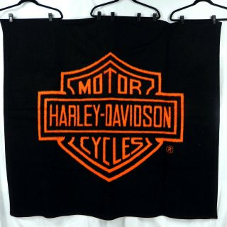 Vintage Harley Davidson Throw Blanket Biederlack Of The Americas 54 X 48