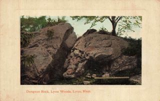 Dungeon Rock Lynn Woods 1909 Lynn Ma Vtg P144
